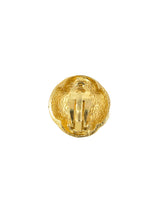 Chanel Sapphire Glass Button Earrings Accessory arcadeshops.com