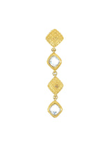 Chanel Quilted Rhinestone Drop Earrings Accessory arcadeshops.com