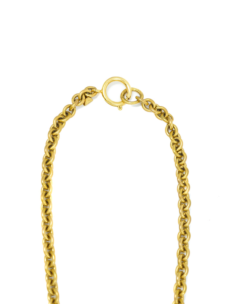 1990 Chanel Lucite Orb Pendant Necklace Accessory arcadeshops.com