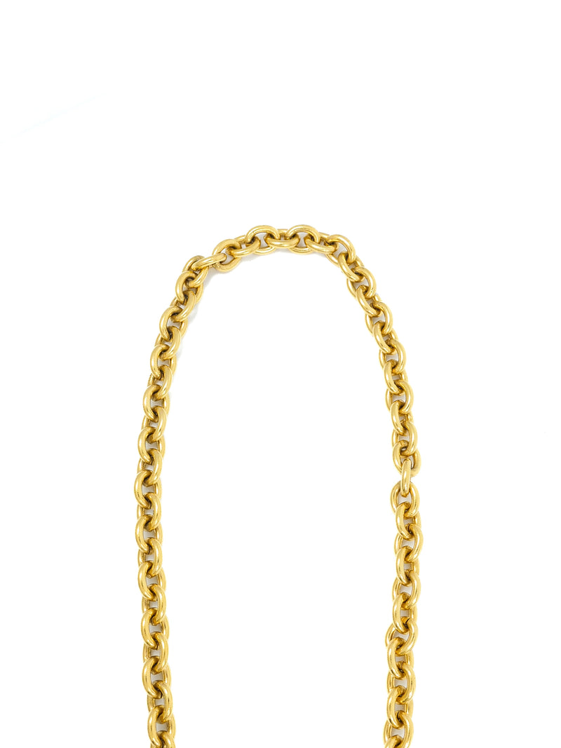 Chanel Quilted Logo Pendant Necklace Accessory arcadeshops.com
