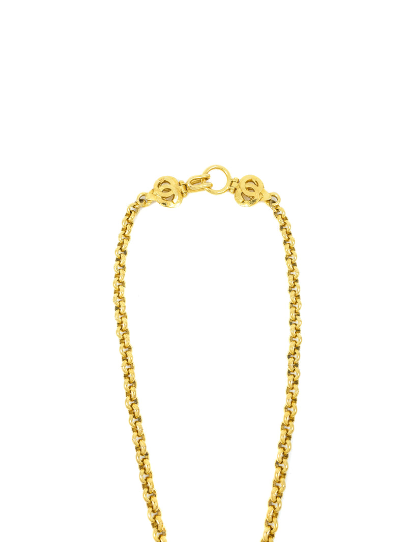1997 Chanel Clover Pendant Necklace Accessory arcadeshops.com