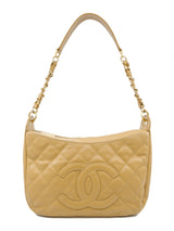 2002 Chanel Beige Caviar Timeless 'CC' Shoulder Bag Accessory arcadeshops.com
