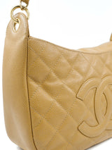 2002 Chanel Beige Caviar Timeless 'CC' Shoulder Bag Accessory arcadeshops.com