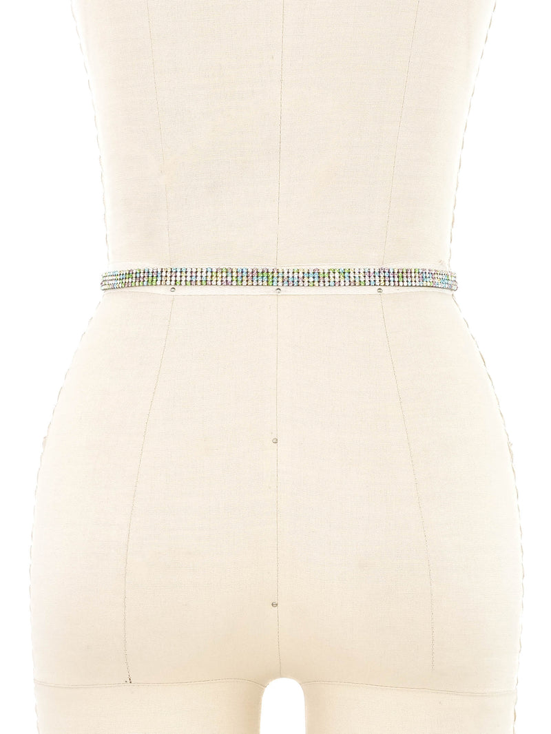 2005 Chanel Multicolor Skinny Rhinestone Belt Accessory arcadeshops.com