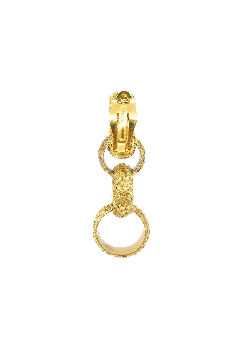 1994 Chanel Braided Hoop Drop Earrings Accessory arcadeshops.com
