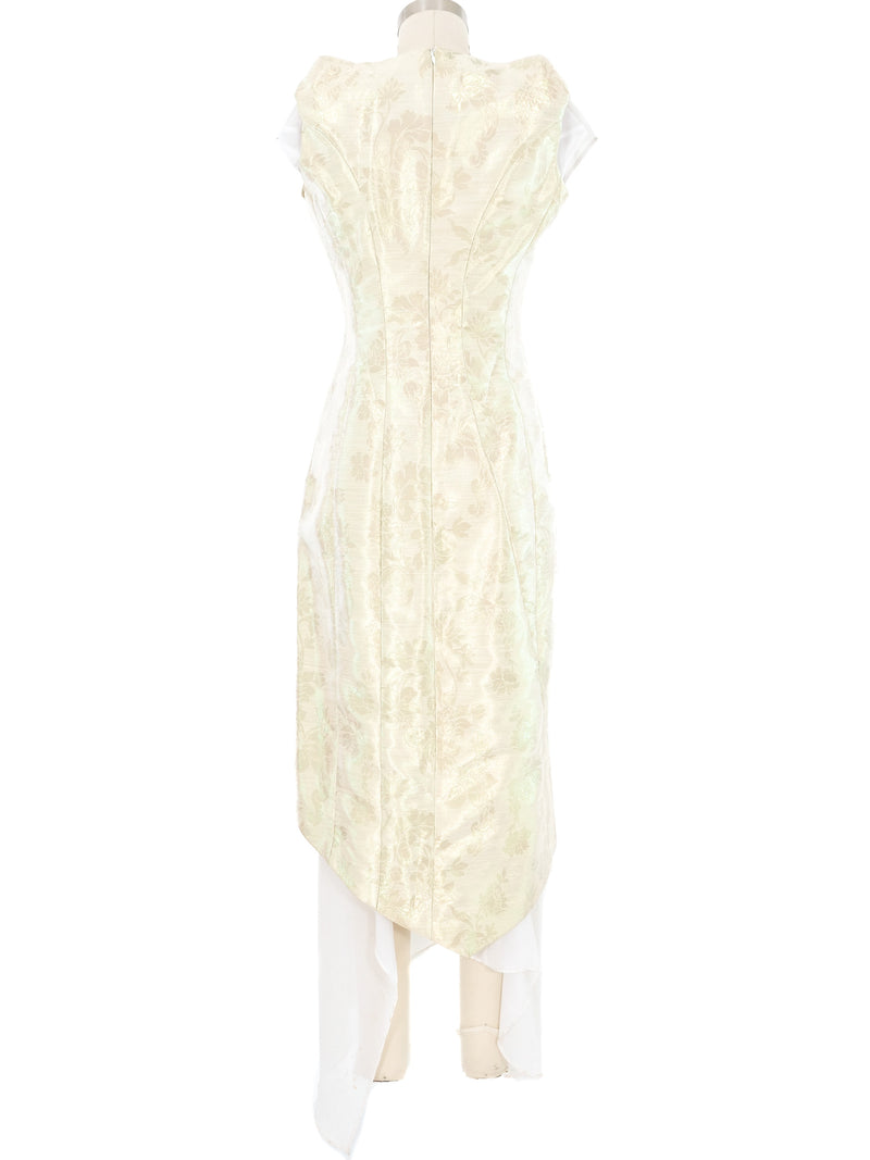 Masaki Matsushima Metallic Brocade Exposed Slip Dress Dress arcadeshops.com