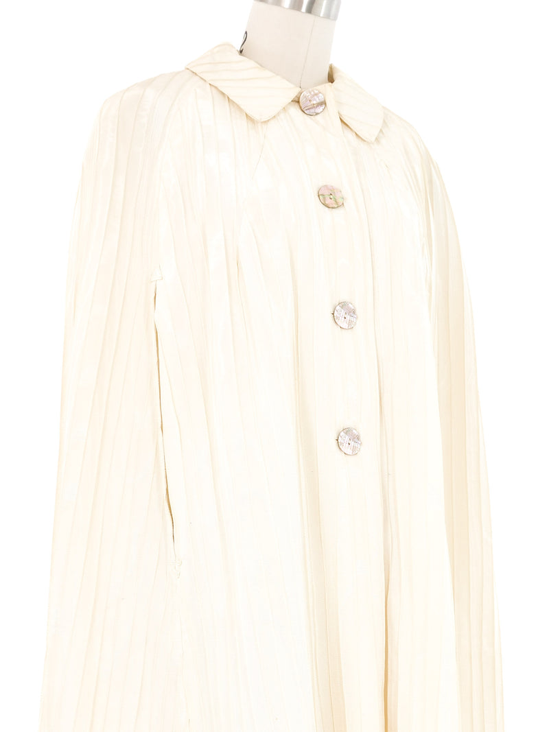 1960s Ivory Pleated Cape Jacket arcadeshops.com