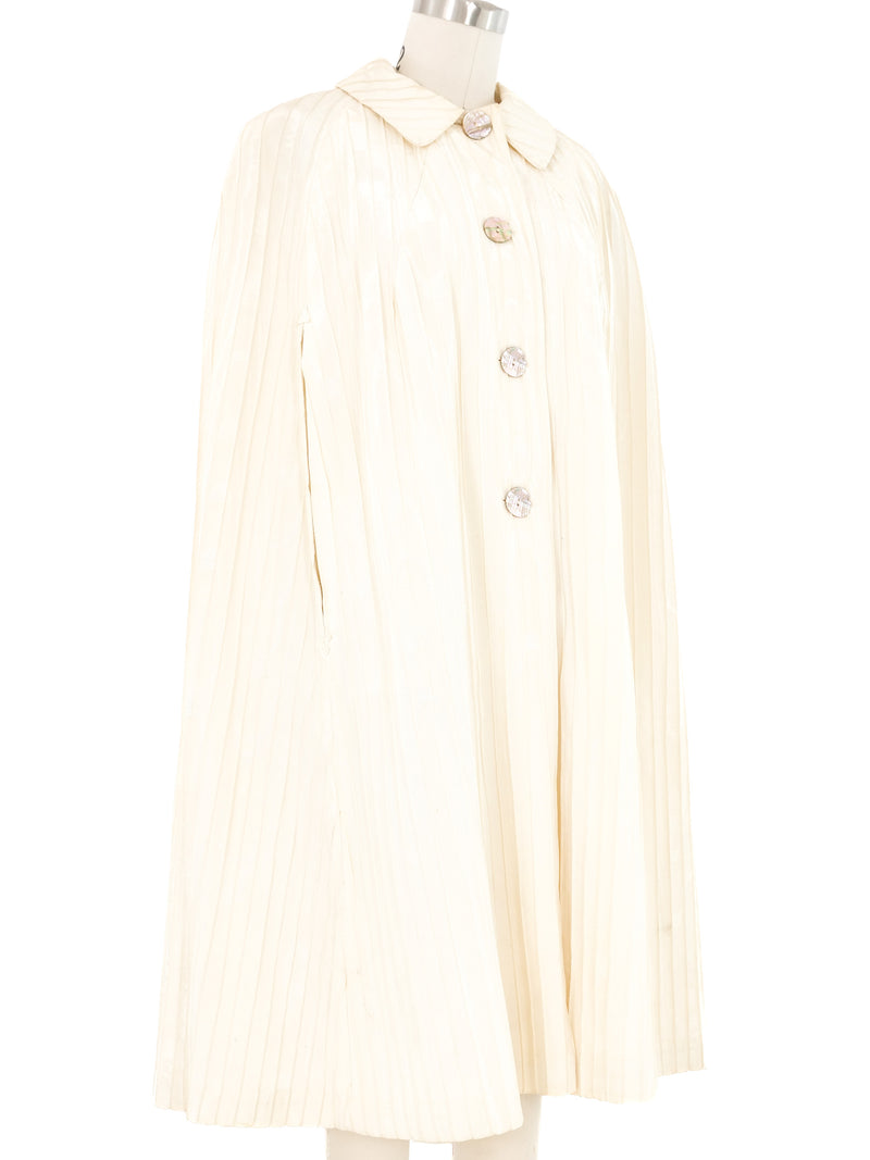 1960s Ivory Pleated Cape Jacket arcadeshops.com