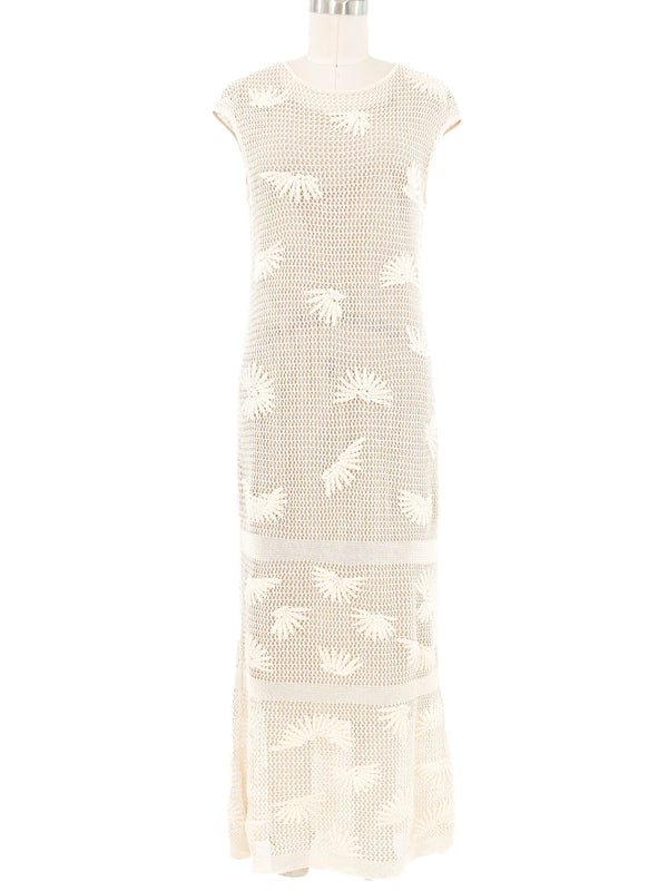2017 Chanel Crochet Maxi Dress