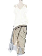 2022 Maison Margiela Padded Mesh Overlay Dress Dress arcadeshops.com