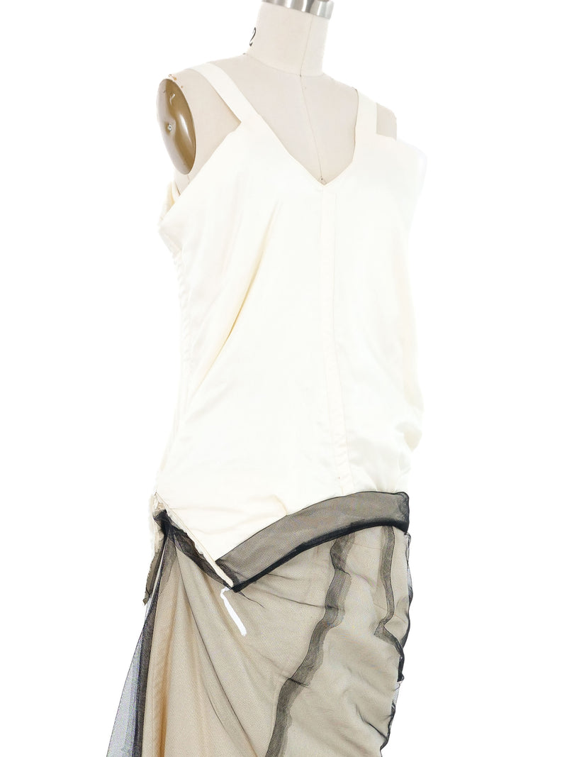 2022 Maison Margiela Padded Mesh Overlay Dress Dress arcadeshops.com
