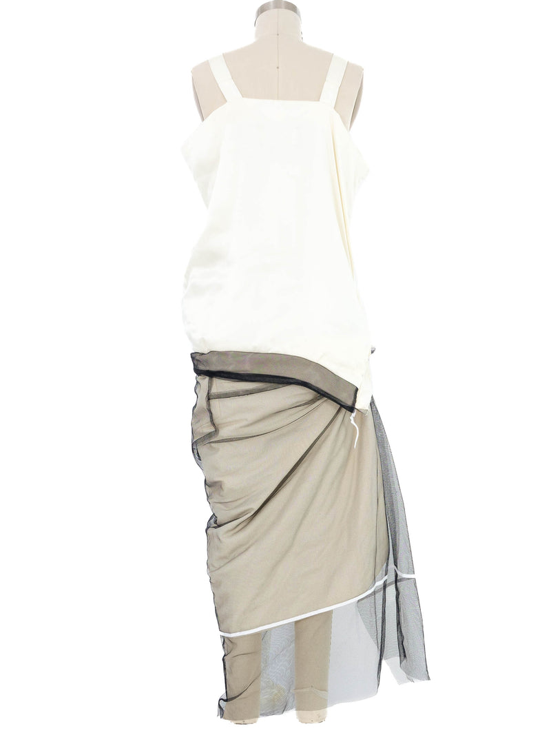 2022 Maison Margiela Padded Mesh Overlay Dress Dress arcadeshops.com