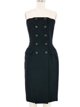 2001 Balenciaga Strapless Boned Suiting Dress Dress arcadeshops.com