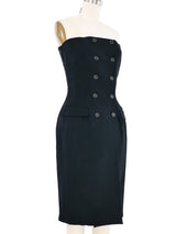 2001 Balenciaga Strapless Boned Suiting Dress Dress arcadeshops.com