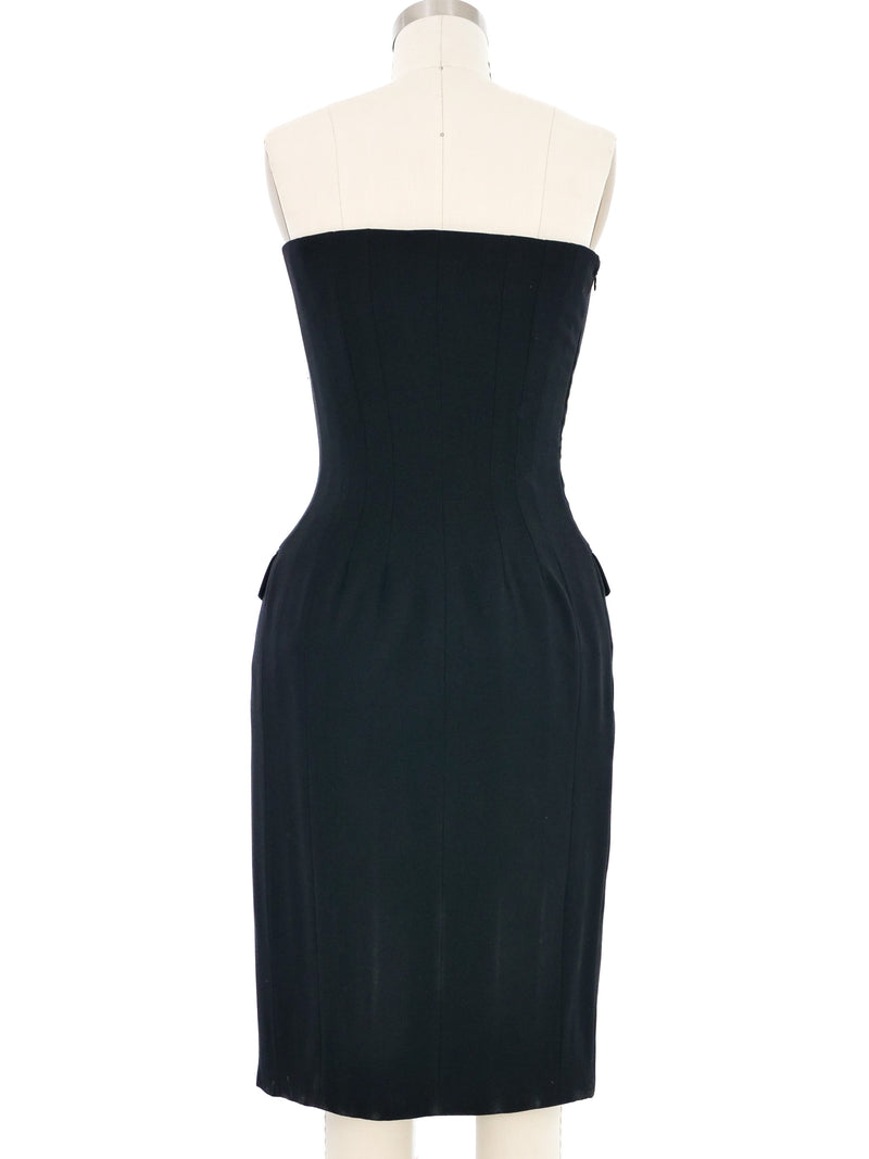 2001 Balenciaga Strapless Boned Suiting Dress Dress arcadeshops.com