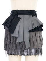 2001 Balenciaga Velvet Trim Fringe Assemblage Ensemble Suit arcadeshops.com