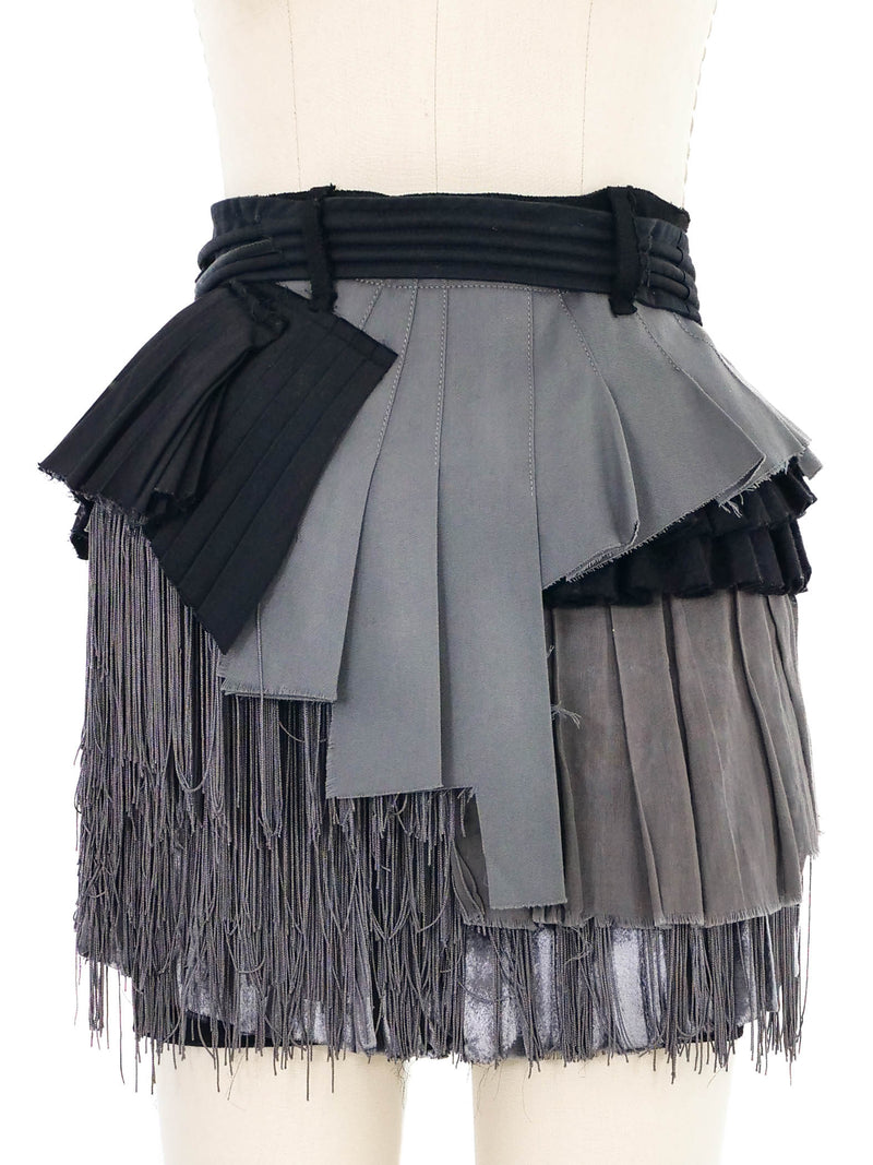 2001 Balenciaga Velvet Trim Fringe Assemblage Ensemble Suit arcadeshops.com