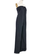 Vivienne Westwood Ultra High Waist Charcoal Wool Strapless Jumpsuit Jumpsuit arcadeshops.com