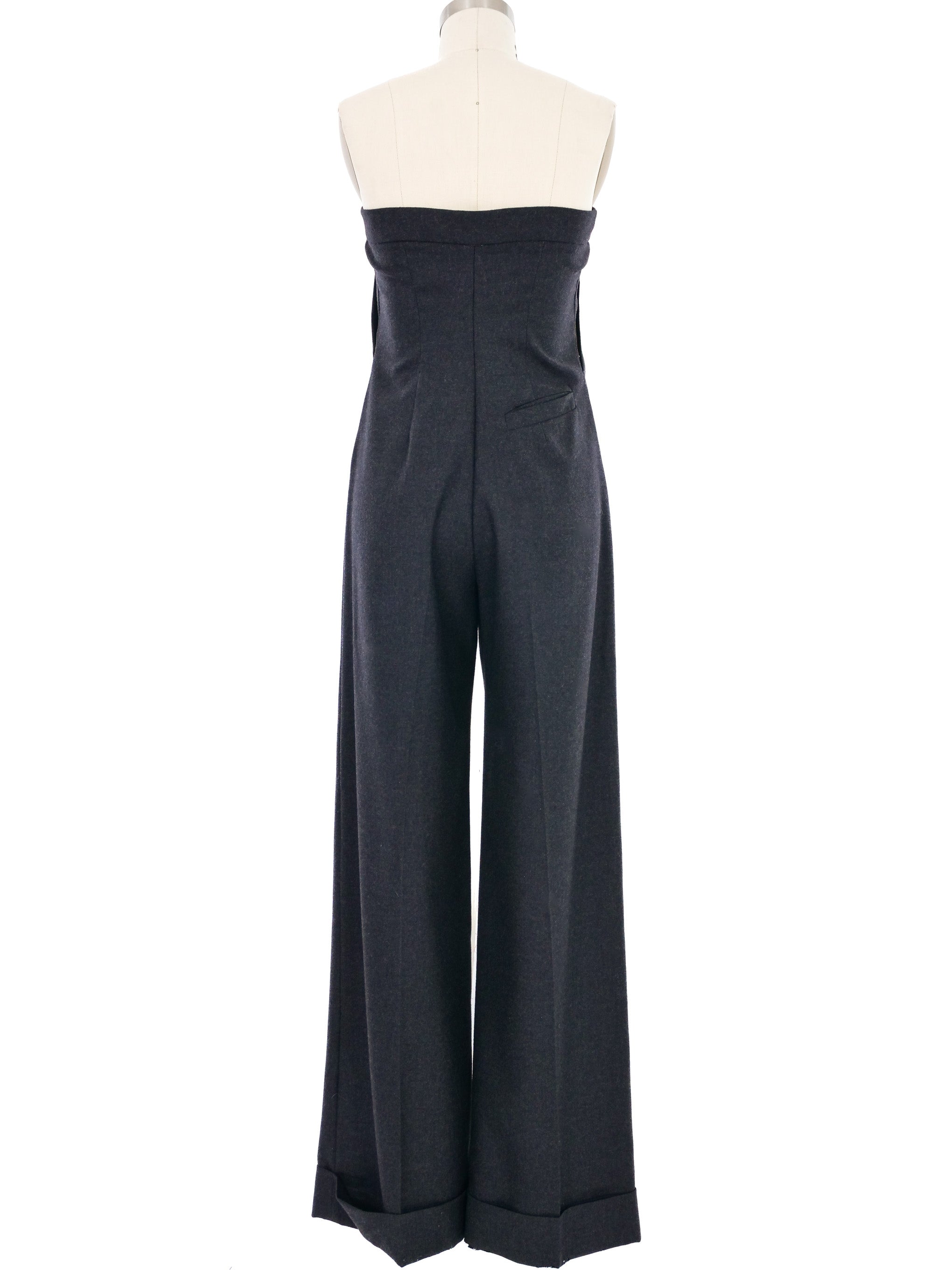 Vivienne Westwood Ultra High Waist Charcoal Wool Strapless