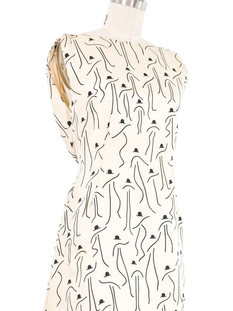 Sorelle Fontana Bowler Hat Print Sleeveless Dress Dress arcadeshops.com