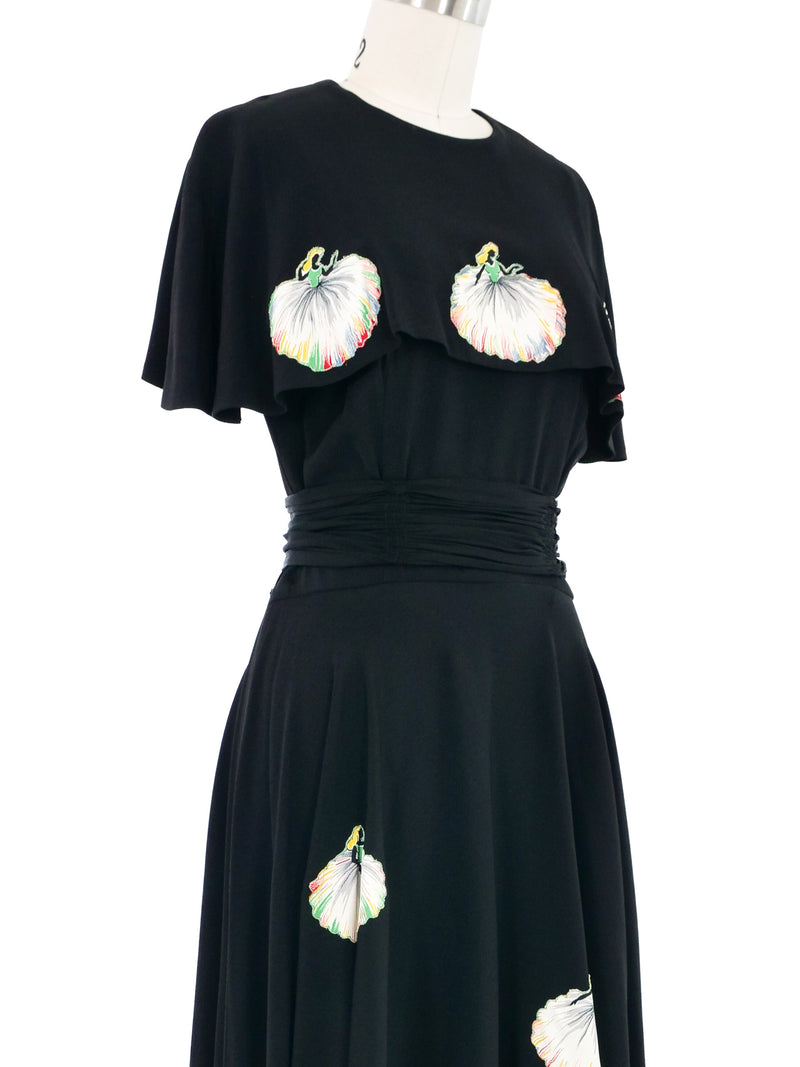 1940s Dancer Applique Dress Dress arcadeshops.com