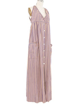 Yves Saint Laurent Striped Sleeveless Tent Dress Dress arcadeshops.com