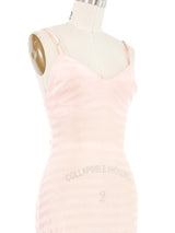 Pink Jacquard Satin Playsuit Jumpsuit arcadeshops.com
