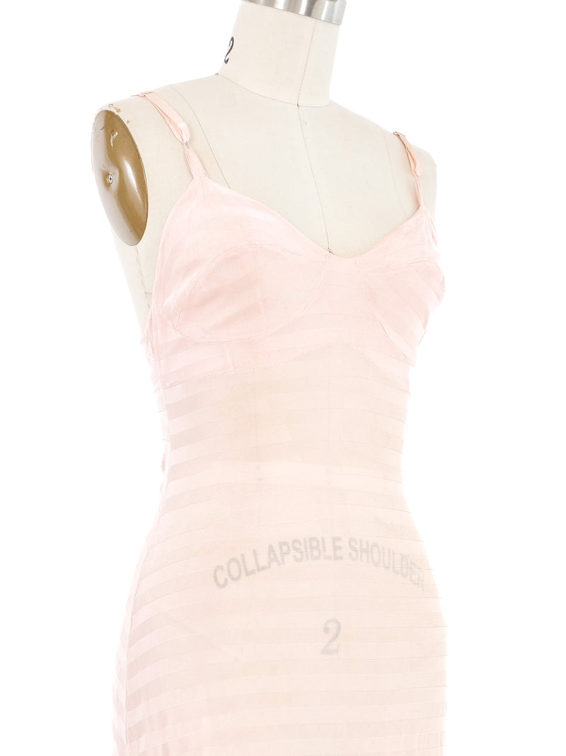 Pink Jacquard Satin Playsuit Jumpsuit arcadeshops.com