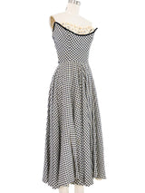 1950s Flower Shelf Bust Gingham Dress Dress arcadeshops.com