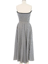 1950s Flower Shelf Bust Gingham Dress Dress arcadeshops.com