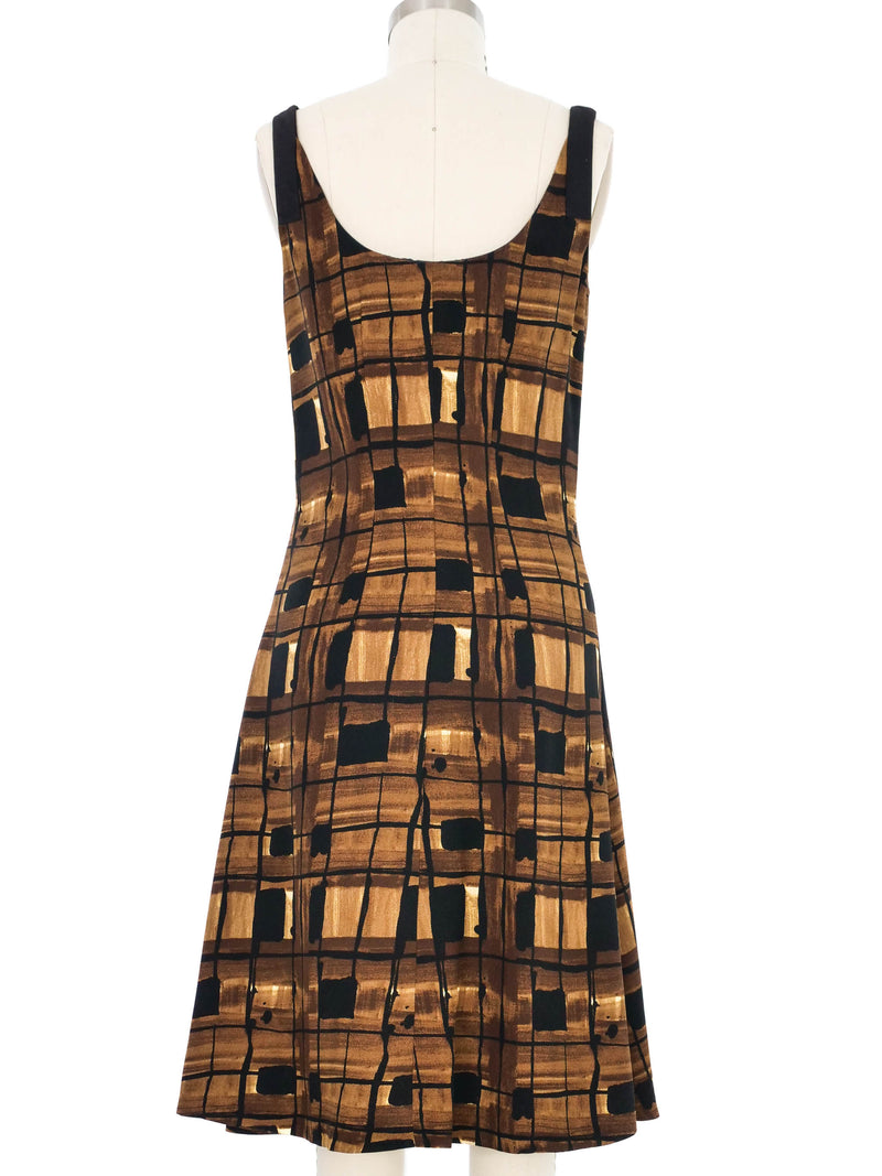 2010 Prada Embellished Ruffle Bust Watercolor Print Dress Dress arcadeshops.com