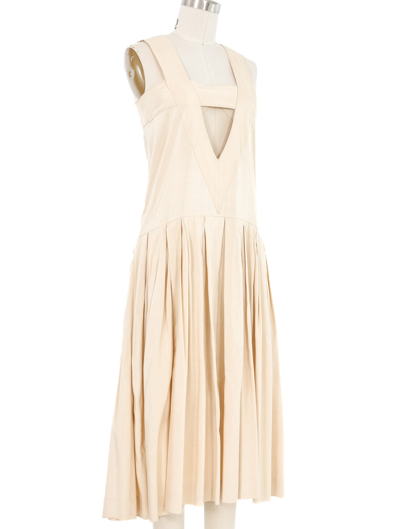 1920s Cotton Pleat Dress Dress arcadeshops.com