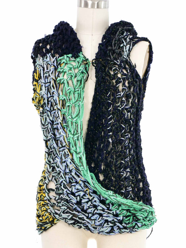 Susan Cianciolo RUN 4 1997 Multi Knit Hooded Vest Jacket arcadeshops.com