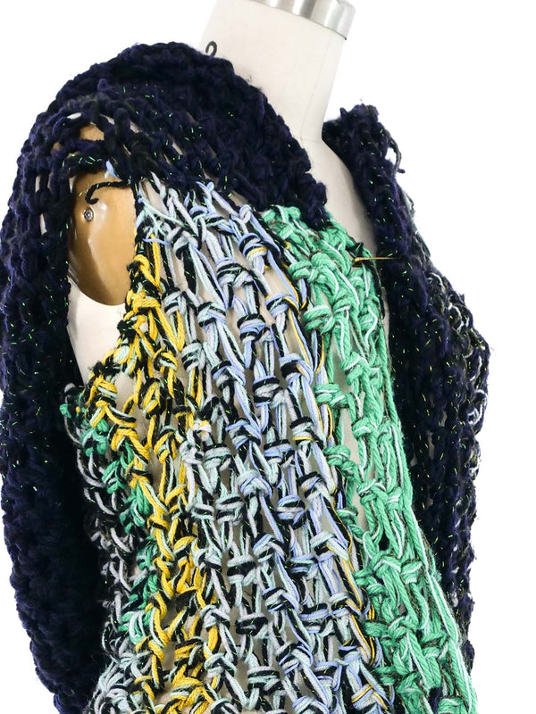 Susan Cianciolo RUN 4 1997 Multi Knit Hooded Vest Jacket arcadeshops.com