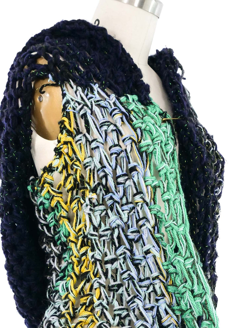 Susan Cianciolo RUN 4 1997 Multi Knit Hooded Vest Jacket arcadeshops.com