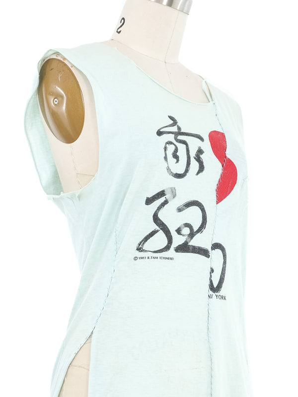 Susan Cianciolo RUN 7 1998 NY Calligraphy Tank Top arcadeshops.com