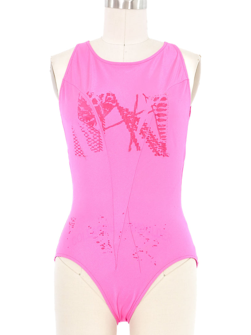 Susan Cianciolo RUN 7 1998 Hot Pink Swimsuit Suit arcadeshops.com