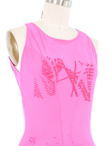Susan Cianciolo RUN 7 1998 Hot Pink Swimsuit Suit arcadeshops.com