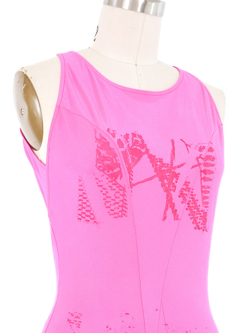 Susan Cianciolo RUN 7 1998 Hot Pink Swimsuit Suit arcadeshops.com
