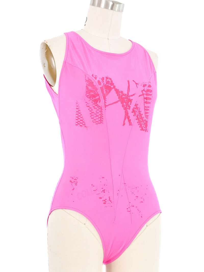 Susan Cianciolo RUN 7 1998 Hot Pink Swimsuit Suit arcadeshops.com