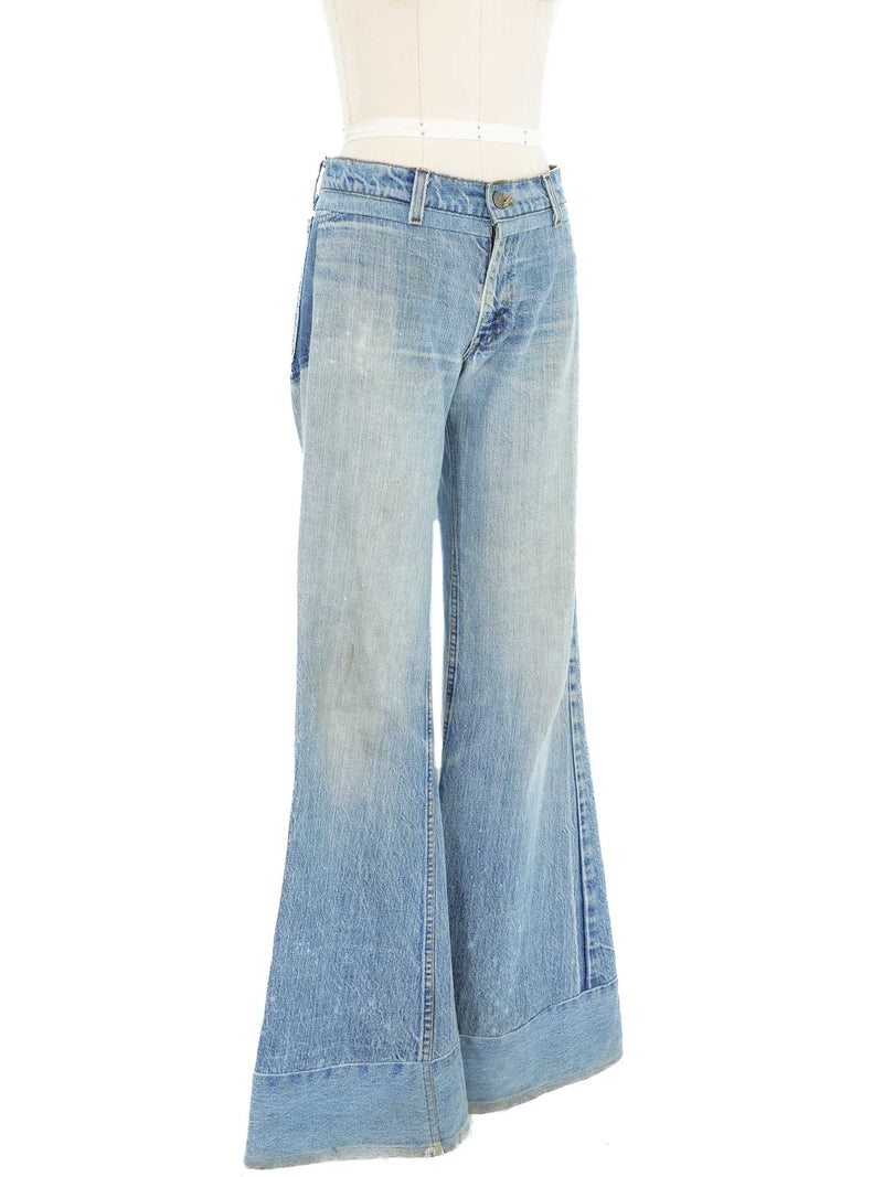 Levi's Upcycled Low Rise Flared Denim Bottom arcadeshops.com
