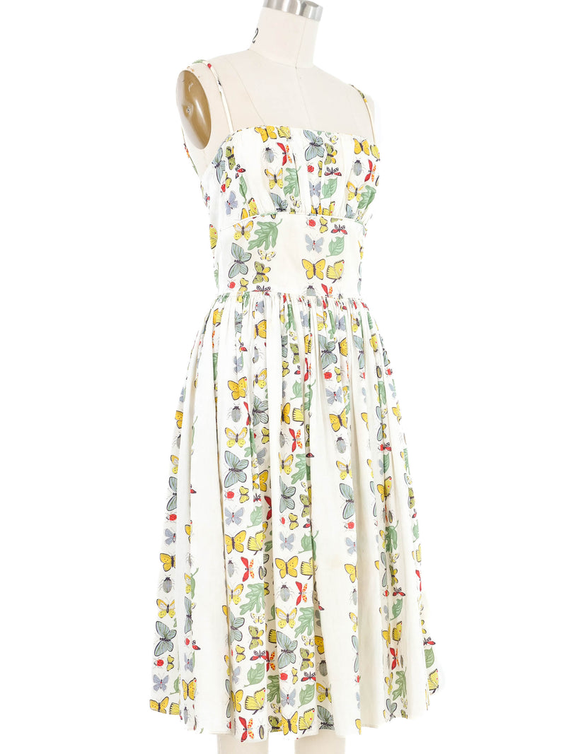 1950s Dudley Butterfly Print Dress Dress arcadeshops.com
