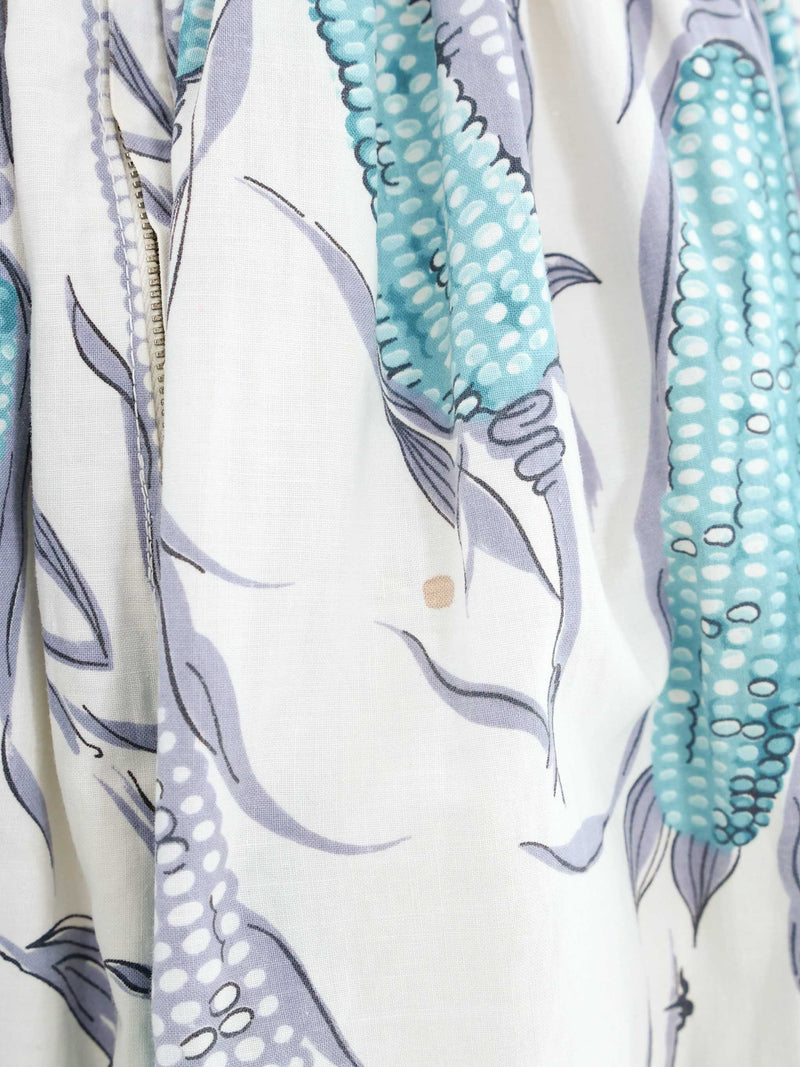 1950s Peck & Peck Blue Corn Print Dress Dress arcadeshops.com