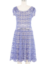 Periwinkle Mohair Crochet Dress Dress arcadeshops.com
