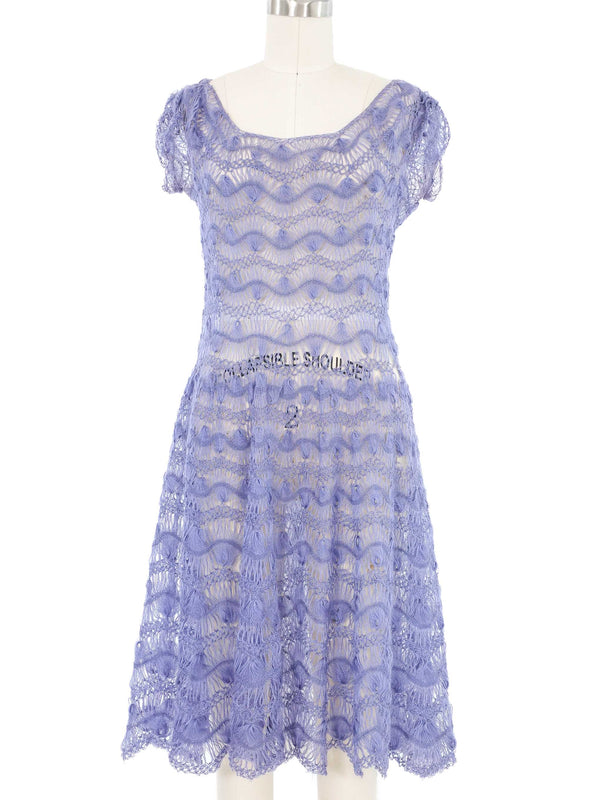 Periwinkle Mohair Crochet Dress Dress arcadeshops.com