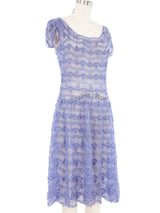 Periwinkle Mohair Crochet Dress Dress arcadeshops.com