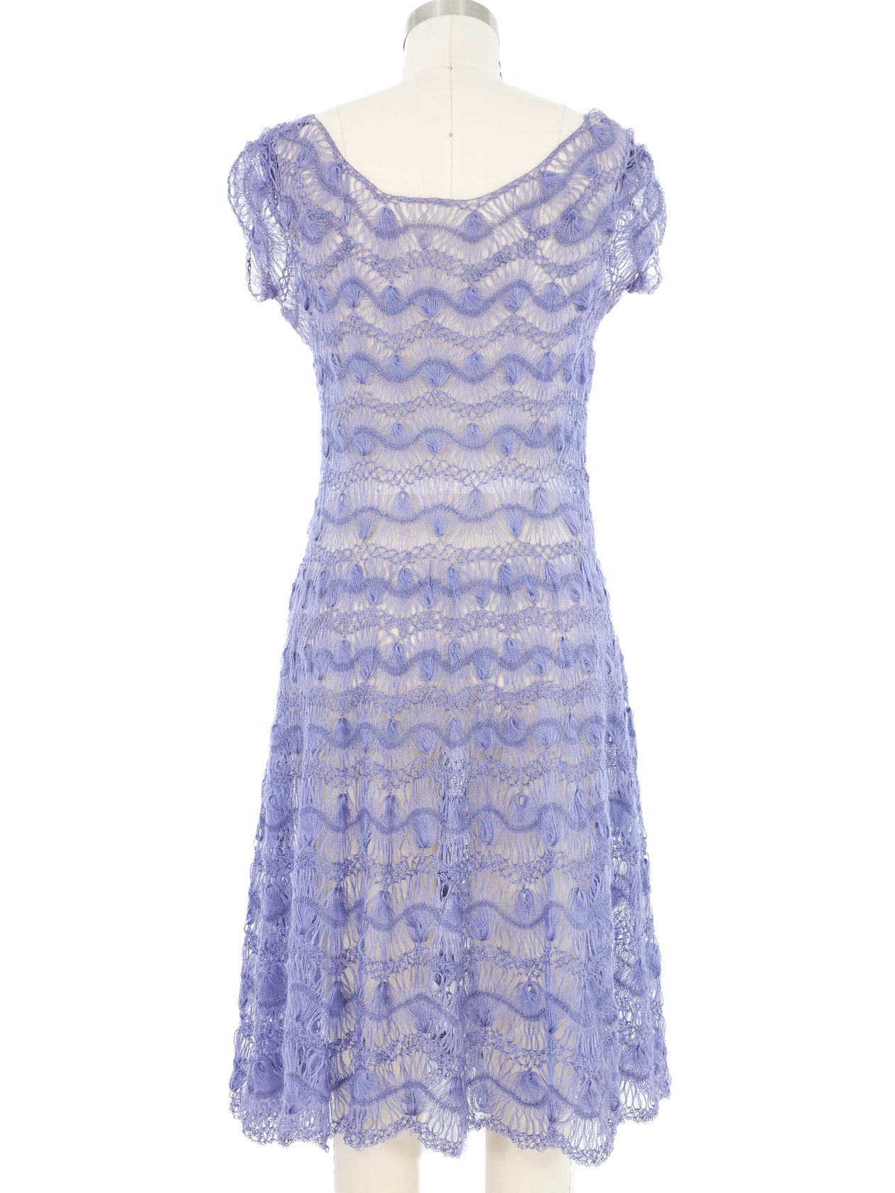 Periwinkle Mohair Crochet Dress