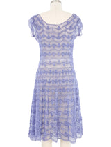 Periwinkle Mohair Crochet Dress Dress arcadeshops.com