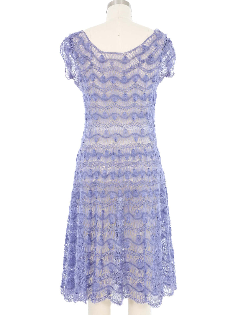 Periwinkle Mohair Crochet Dress Dress arcadeshops.com