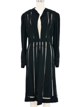 1930s Crepe Mesh Cutout Coat Dress Jacket arcadeshops.com